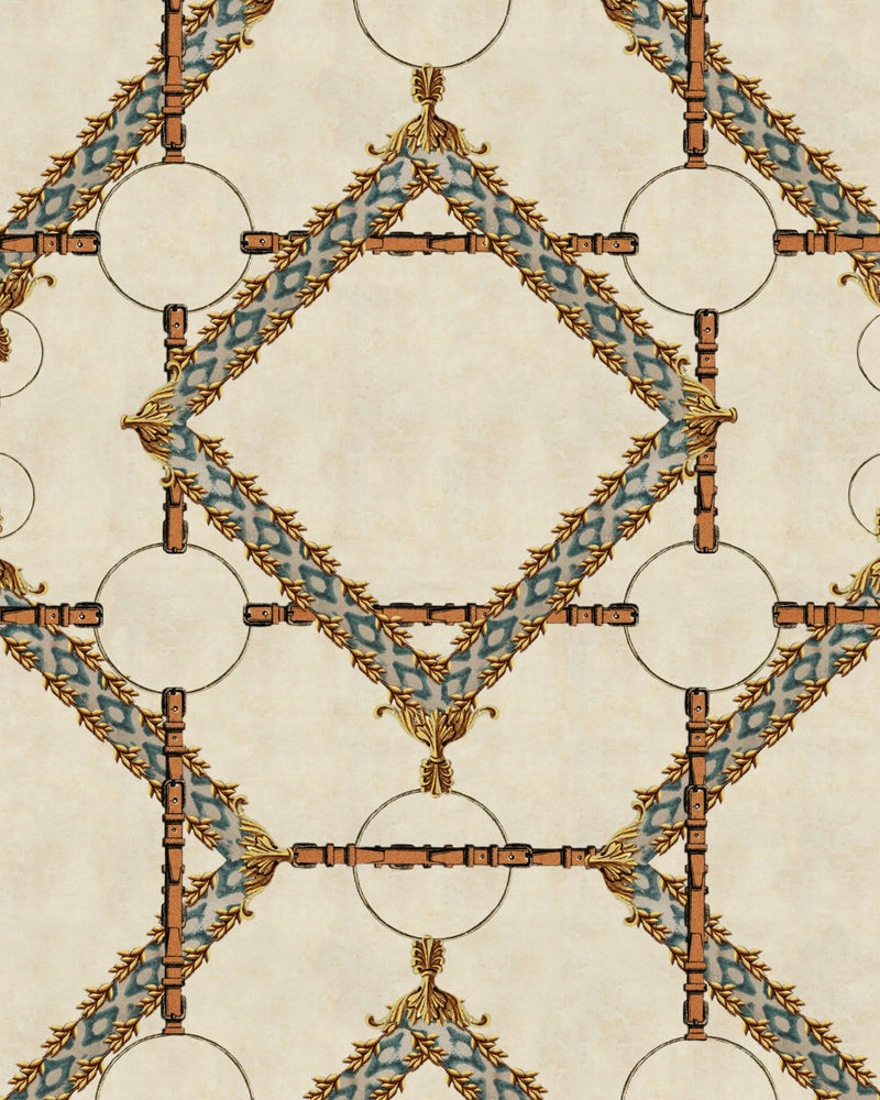 media image for sample decorative harness taupe wallpaper from the derby collection by mind the gap 1 216