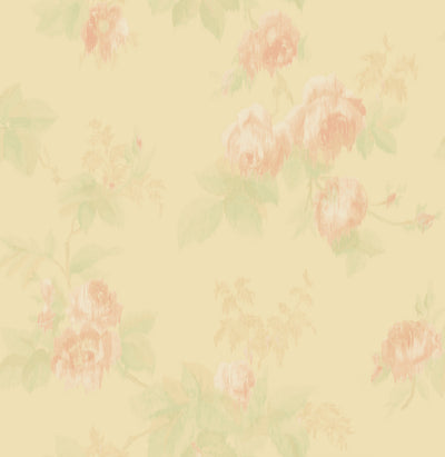 product image of Degas Flowers Wallpaper in Blush and Sand from the Watercolor Florals Collection by Mayflower Wallpaper 59