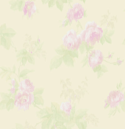 product image of sample degas flowers wallpaper in cream and purple from the watercolor florals collection by mayflower wallpaper 1 530