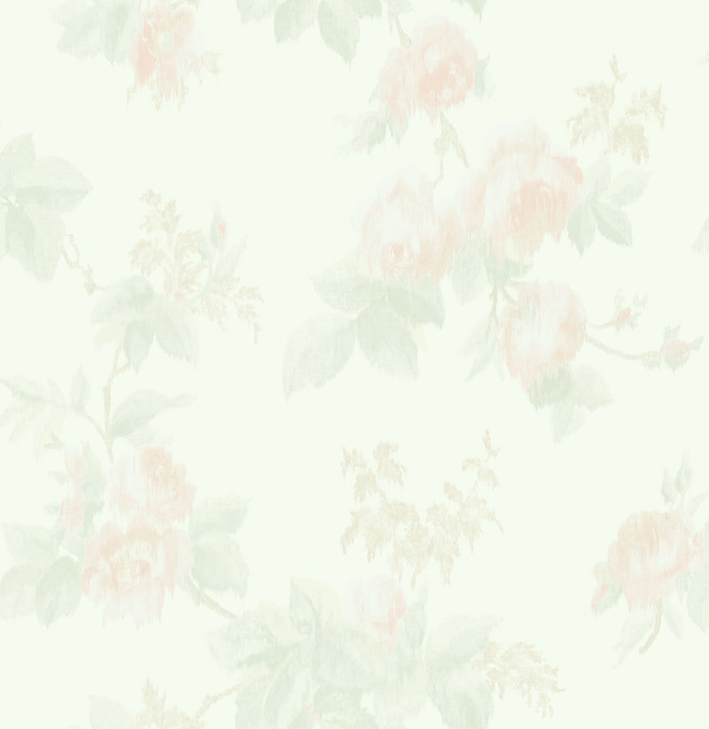 media image for sample degas flowers wallpaper in ivory and blush from the watercolor florals collection by mayflower wallpaper 1 237