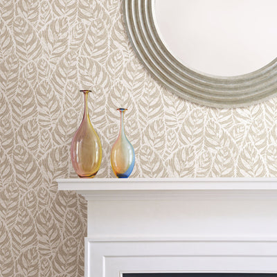 product image for Del Mar Botanical Wallpaper in Beige from the Scott Living Collection by Brewster Home Fashions 59