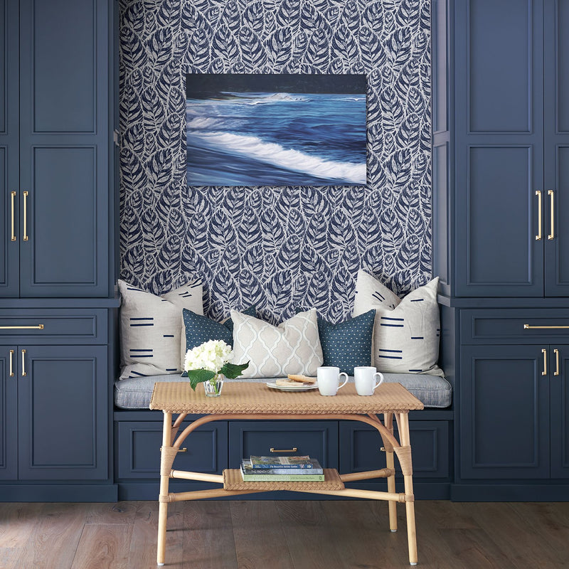 media image for Del Mar Botanical Wallpaper in Indigo from the Scott Living Collection by Brewster Home Fashions 231