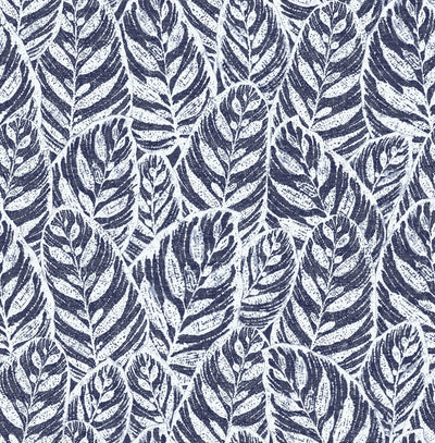 product image of sample del mar botanical wallpaper in indigo from the scott living collection by brewster home fashions 1 589