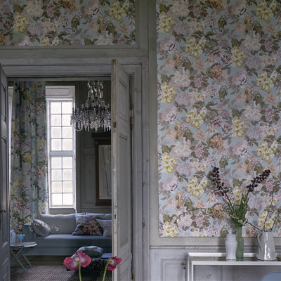 product image for Delft Flower Wallpaper in Duck Egg from the Tulipa Stellata Collection by Designers Guild 87