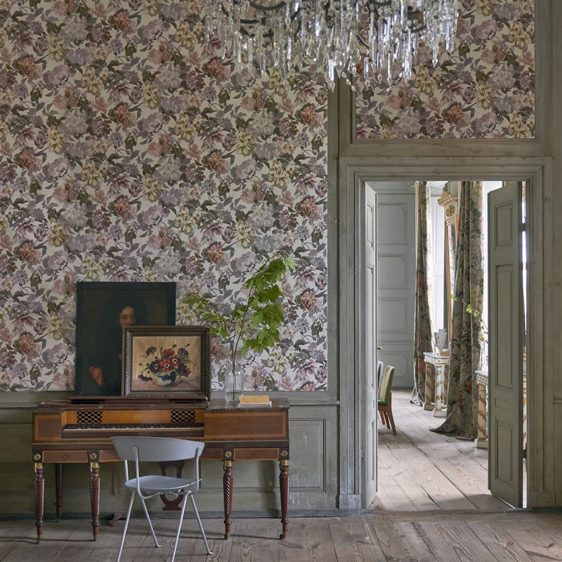 media image for Delft Flower Wallpaper in Linen from the Tulipa Stellata Collection by Designers Guild 212