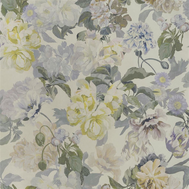media image for Delft Flower Wallpaper in Pewter from the Tulipa Stellata Collection by Designers Guild 217