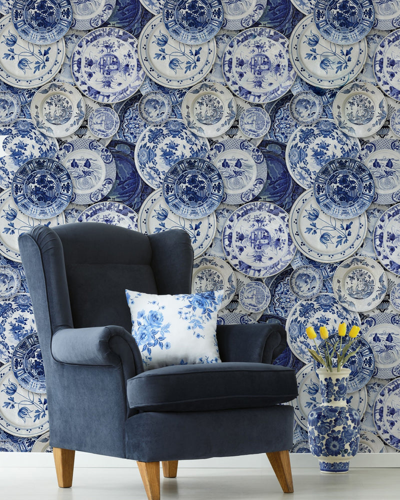 media image for Delftware Wallpaper from Collection II by Mind the Gap 226
