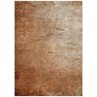 product image for Dena Rust Rectangle Contemporary Area Rug 16
