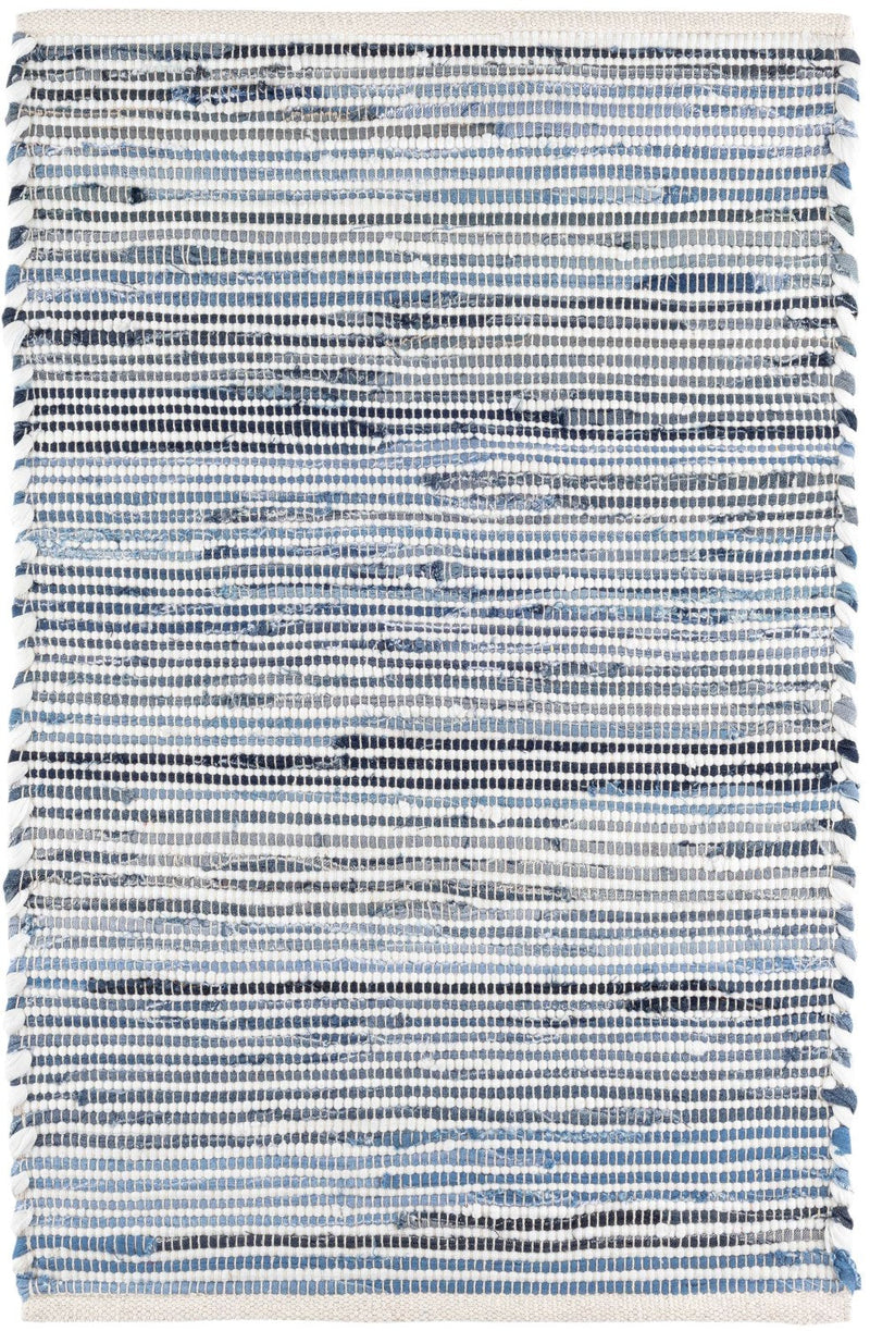 media image for denim rag ribbed woven cotton rug by annie selke da1678 1014 1 25