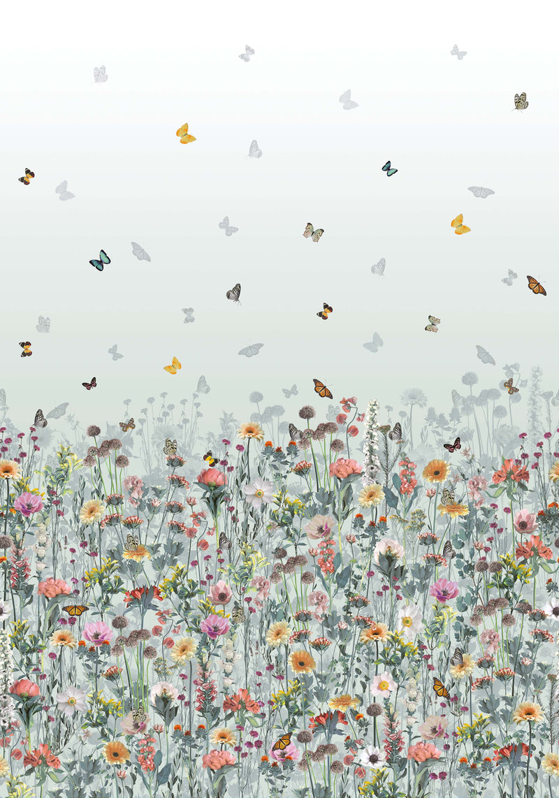 media image for Deya Meadow Wallpaper in Eau De Nil and Multi from the Daydreams Collection by Matthew Williamson for Osborne & Little 247