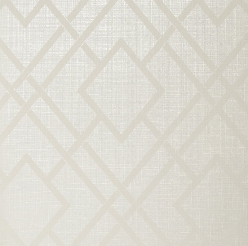 media image for Diamond Lattice Wallpaper in Metallic Ivory from the Essential Textures Collection by Seabrook Wallcoverings 216