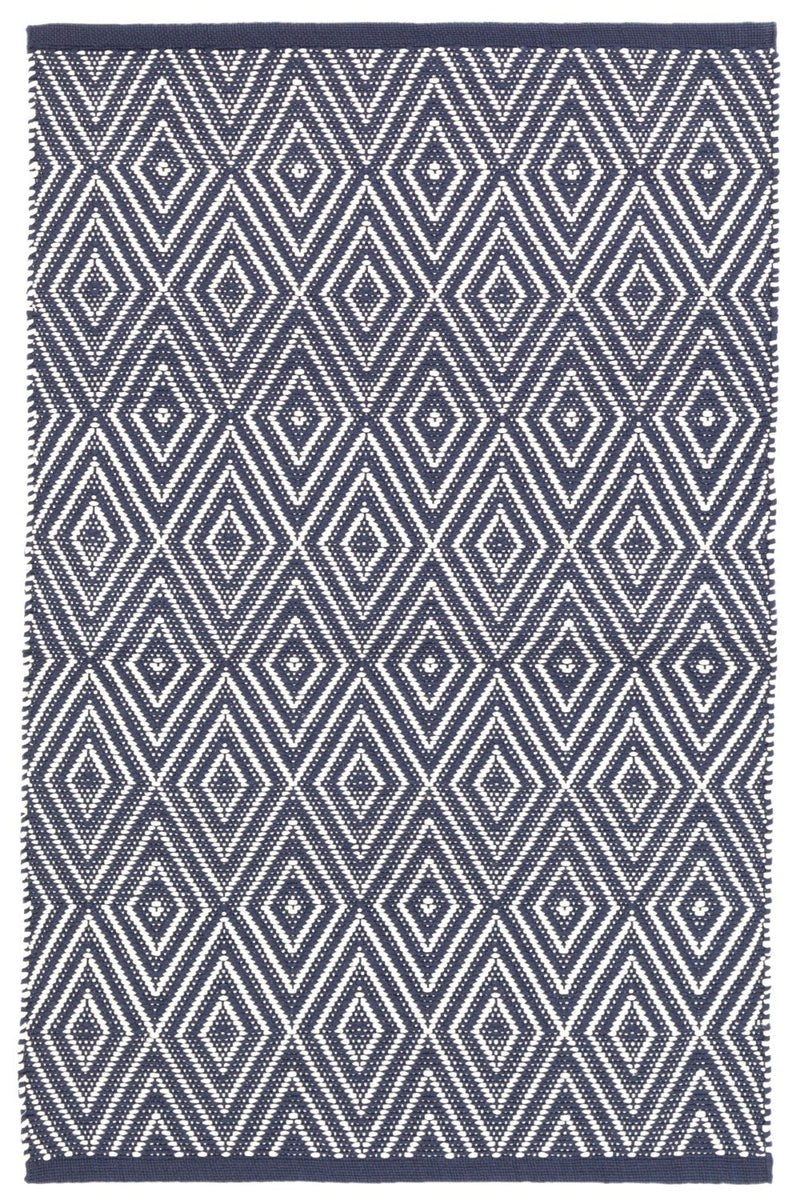 media image for diamond navy ivory indoor outdoor rug by annie selke da380 1014 1 296