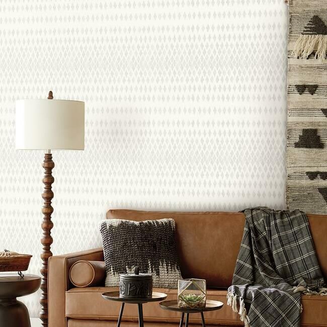 media image for Diamond Ombre Wallpaper in Linen from the Simply Farmhouse Collection by York Wallcoverings 286