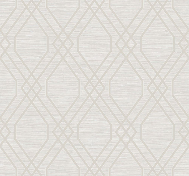 media image for Diamond Geo Wallpaper in Beige and Silver Glitter from the Casa Blanca II Collection by Seabrook Wallcoverings 239