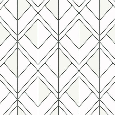 product image for Diamond Shadow Wallpaper in White and Black from the Geometric Resource Collection by York Wallcoverings 36