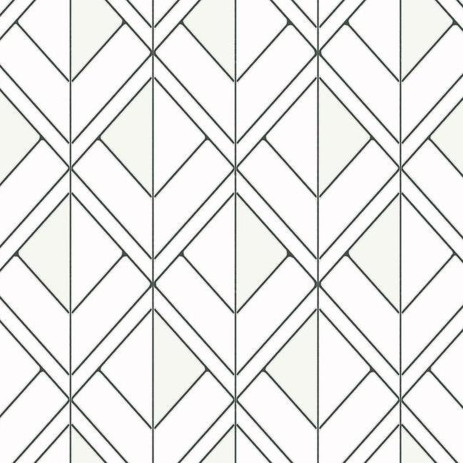 media image for Diamond Shadow Wallpaper in White and Black from the Geometric Resource Collection by York Wallcoverings 253