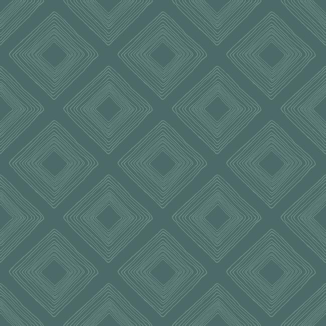 media image for Diamond Sketch Wallpaper in Teal from Magnolia Home Vol. 2 by Joanna Gaines 281
