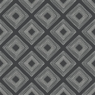 product image for Diamond Sketch Wallpaper in White on Black from Magnolia Home Vol. 2 by Joanna Gaines 55