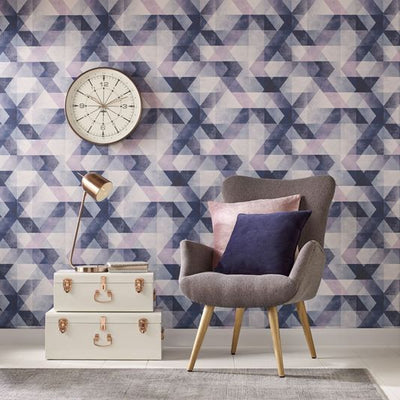 product image for Dimension Wallpaper in Steel Blue from the Exclusives Collection by Graham & Brown 16