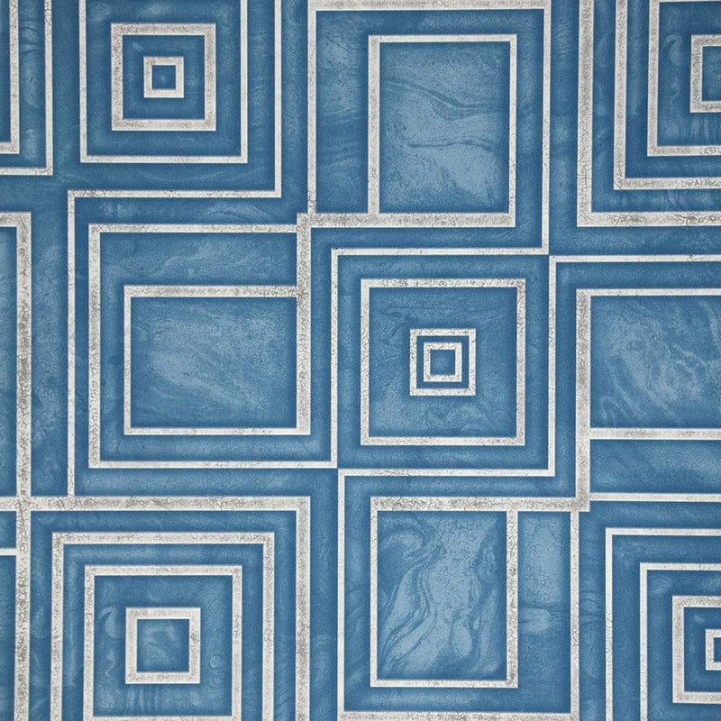 media image for Dimensional Geometric Wallpaper in Blue from the Precious Elements Collection by Burke Decor 294