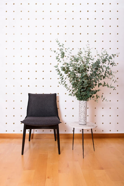 product image for Dimes Wallpaper in Gold and White by Thatcher Studio 54