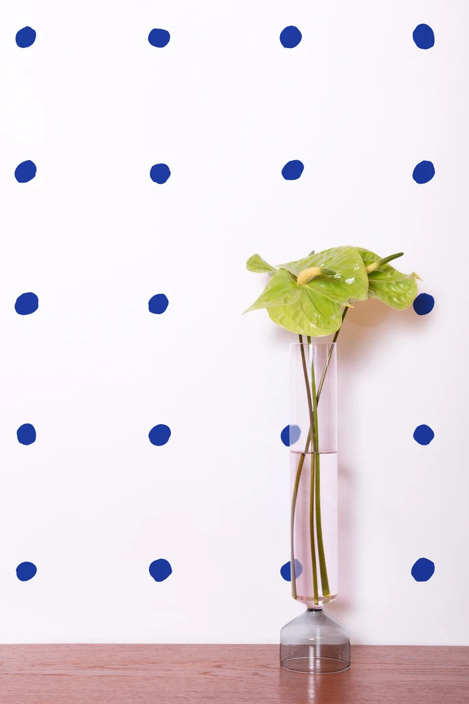 media image for Dimes Wallpaper in Yves Blue and White by Thatcher Studio 268