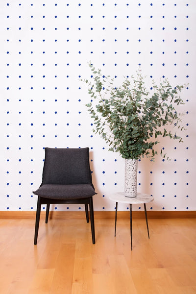 product image for Dimes Wallpaper in Yves Blue and White by Thatcher Studio 53