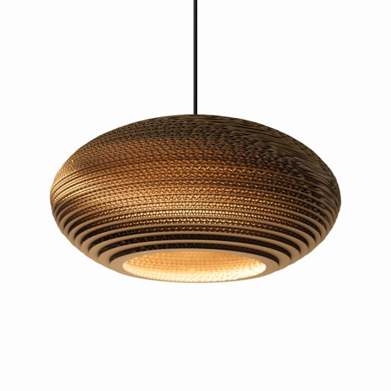 media image for Disc Scraplight Pendant Natural in Various Sizes 253