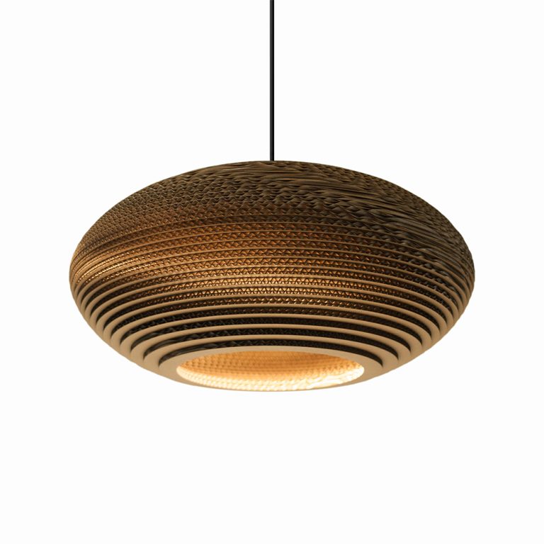 media image for Disc Scraplight Pendant Natural in Various Sizes 231
