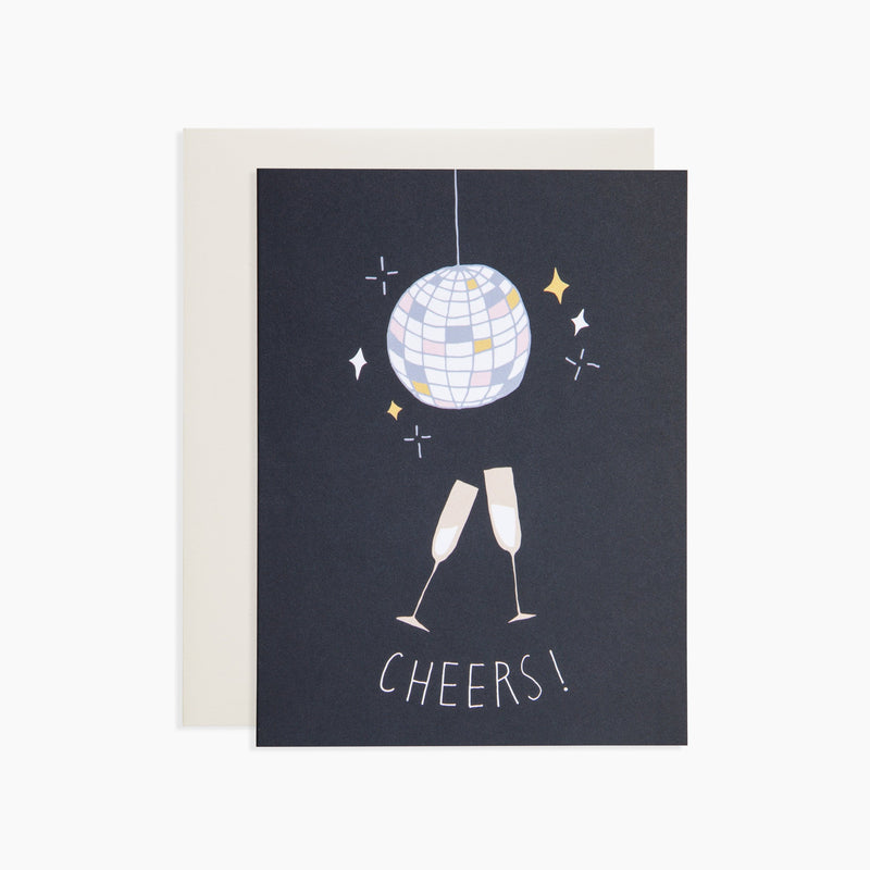 media image for Disco Ball Cheers Card by Poketo 24