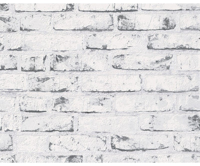 product image of sample distressed brick wallpaper in grey design by bd wall 1 58
