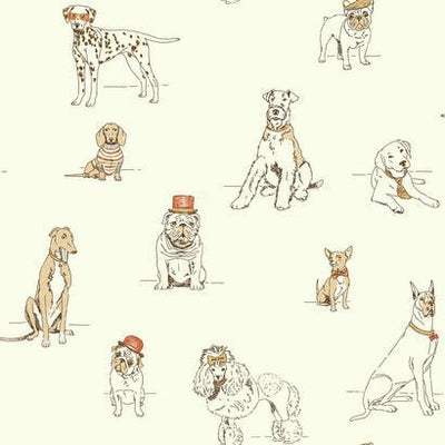 product image of sample dogs life wallpaper in beige gold and ivory by ashford house for york wallcoverings 1 560