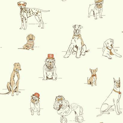 media image for sample dogs life wallpaper in beige gold and ivory by ashford house for york wallcoverings 1 249