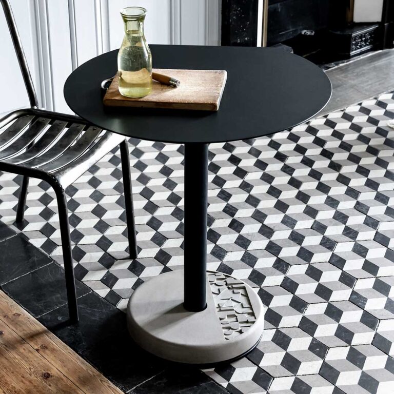 media image for Donut - Round Cutaway Bistro Table in Black 260