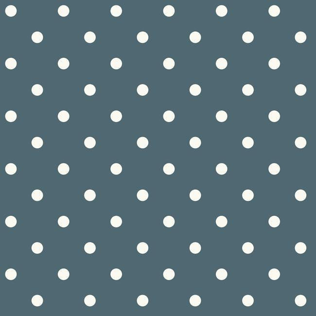 media image for Dots On Dots Wallpaper in Navy and White from the Magnolia Home Collection by Joanna Gaines 293