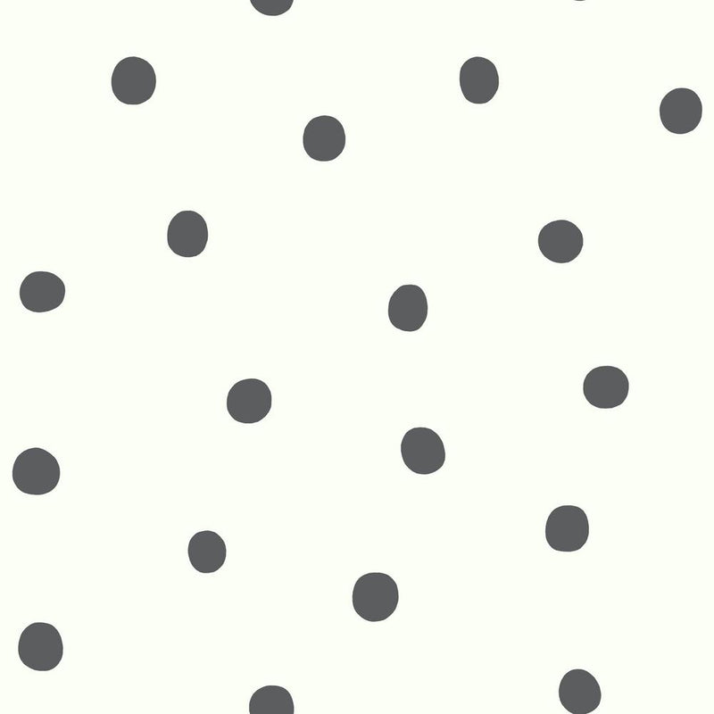 media image for Dots Peel & Stick Wallpaper in Black by RoomMates for York Wallcoverings 256