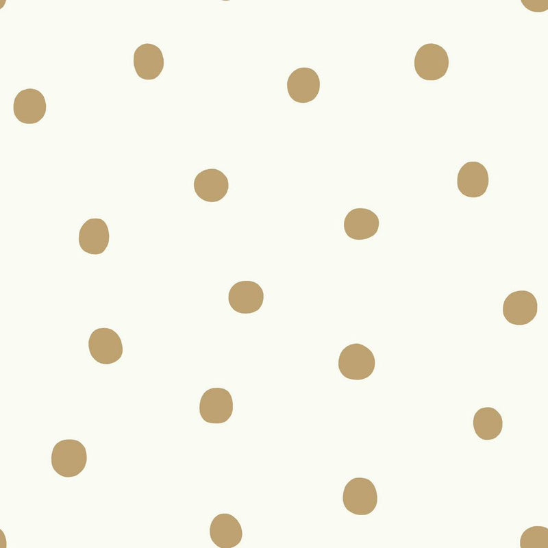 media image for Dots Peel & Stick Wallpaper in Gold by RoomMates for York Wallcoverings 231