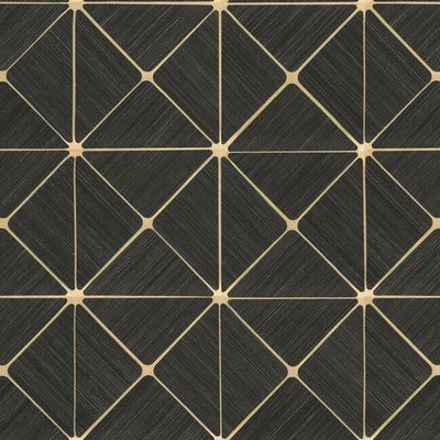 product image of sample double diamonds peel stick wallpaper in black by york wallcoverings 1 580