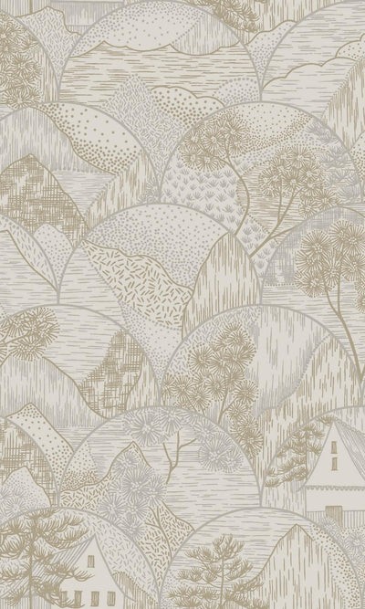 product image of Tropical Oriental Dove Metallic Wallpaper by Walls Republic 571