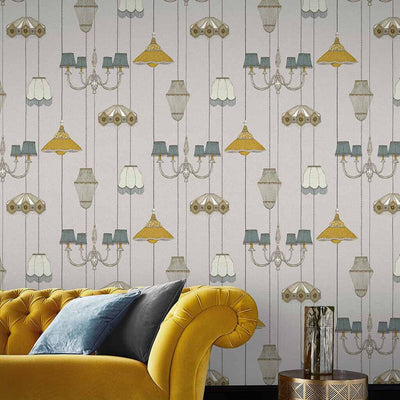 product image for Drawing Room Wallpaper in Grey from the Exclusives Collection by Graham & Brown 79