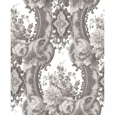 product image of Dreamer Damask Wallpaper in Grey from the Moonlight Collection by Brewster Home Fashions 551