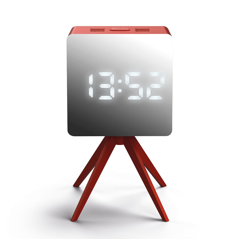 media image for droid alarm clock in red and silver 1 272
