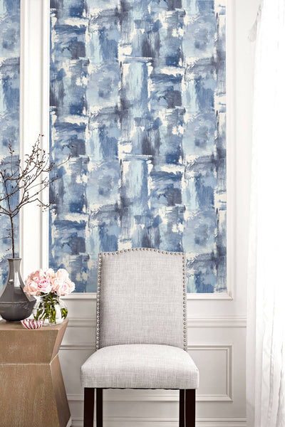 product image for Dry Brush Faux Wallpaper in Frozen Lake from the Living With Art Collection by Seabrook Wallcoverings 46