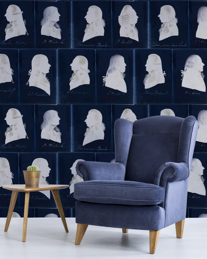 media image for Dutch Portraits Blue Wallpaper from Collection II by Mind the Gap 275
