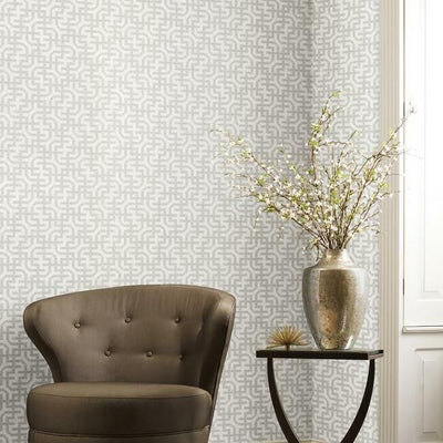product image for Dynastic Lattice Wallpaper in White from the Traveler Collection by Ronald Redding 57