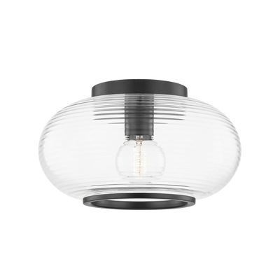 product image for maggie 1 light flush mount by mitzi h418501 agb 3 48