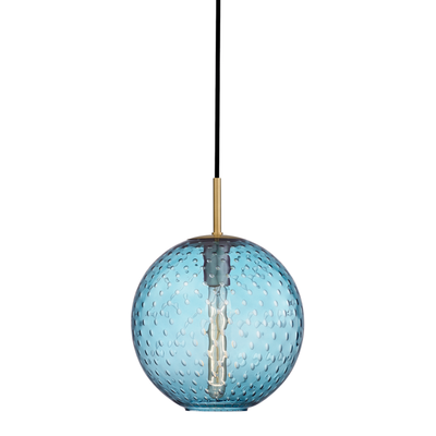 product image for hudson valley rousseau 1 light pendant blue glass 2010 1 98