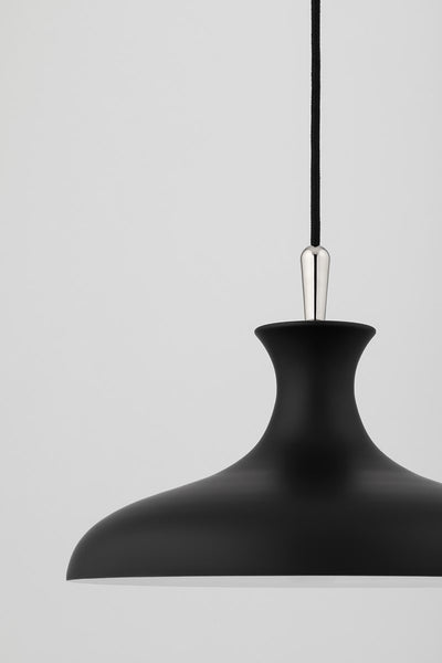 product image for cassidy 1 light small pendant by mitzi h421701s agb wh 4 62