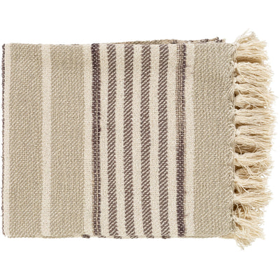 product image for Beau EAU-1000 Knitted Throw in Khaki & Medium Gray by Surya 36