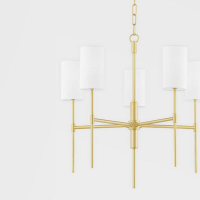 product image for olivia 5 light chandelier by mitzi h223805 agb 5 1